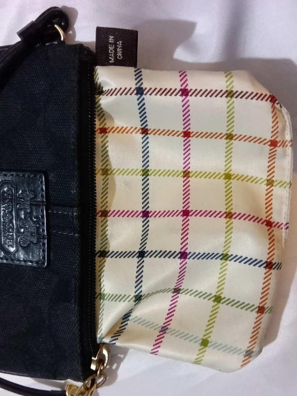 #25A Coach VINTAGE SOHO Signature Small Wristlet in Black